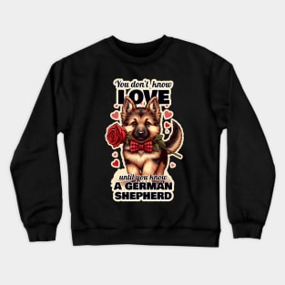 German Shepherd Valentin's day. Crewneck Sweatshirt